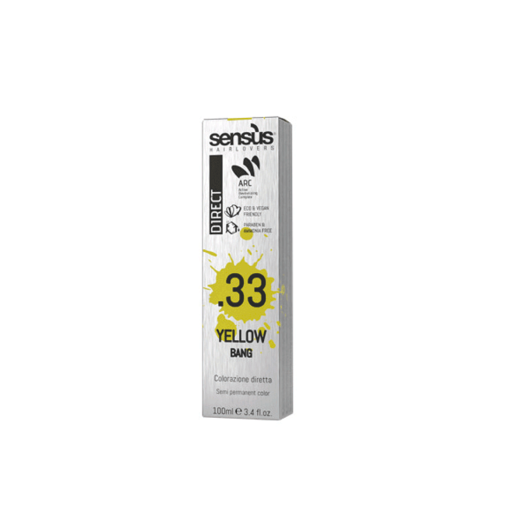 Sens.ùs DIRECT BANG - Přímá Barva 33 YELLOW 100 ml